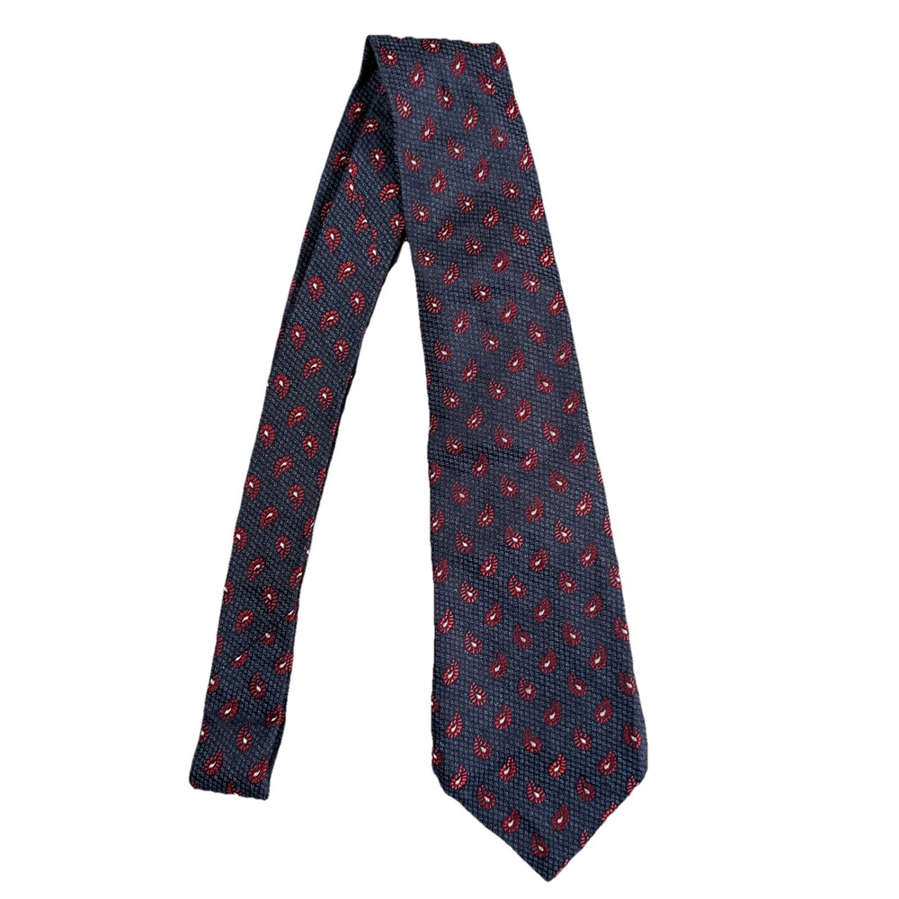 Daniel Cremieux Limited Edition Men's Silk Tie Paisley Blue Red Silk Italy